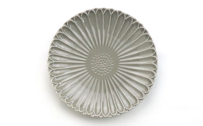 【波佐見焼】マリーゴールド プレート M  スミグレー 5枚セット ケーキ皿 取り皿【翔芳窯】 [FE121]