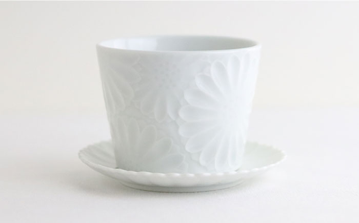 【波佐見焼】マリーゴールド ミニカップ＆ソーサー 5色セット「涼-ryou-」【翔芳窯】 [FE129]