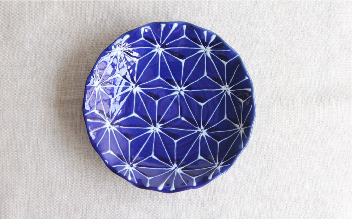 【波佐見焼】ホワイトライン麻 波 プレート M 3色セット【翔芳窯】 [FE13]