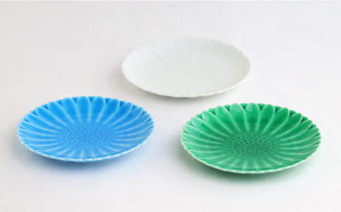 【波佐見焼】マリーゴールド ミニカップ＆ソーサー 3色セット「清-sei-」【翔芳窯】 [FE130]