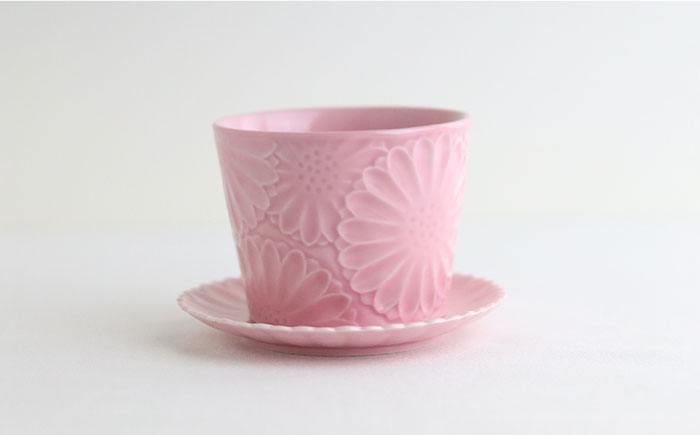 【波佐見焼】マリーゴールド ミニカップ＆ソーサー 5色セット「楽-gaku-」【翔芳窯】 [FE141]