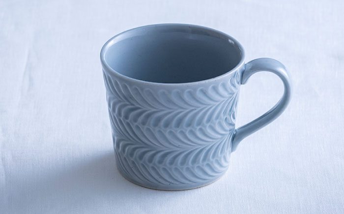 【波佐見焼】ローズマリー マグカップ グレー・アイボリー ペアセット【翔芳窯】 [FE194]