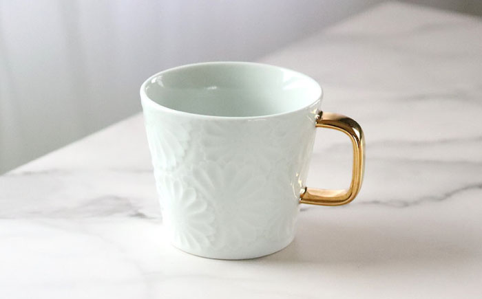 【波佐見焼】マリーゴールドマグカップ＋Gold カップ＆ソーサー 白 計2点 食器 皿【翔芳窯】 [FE252]