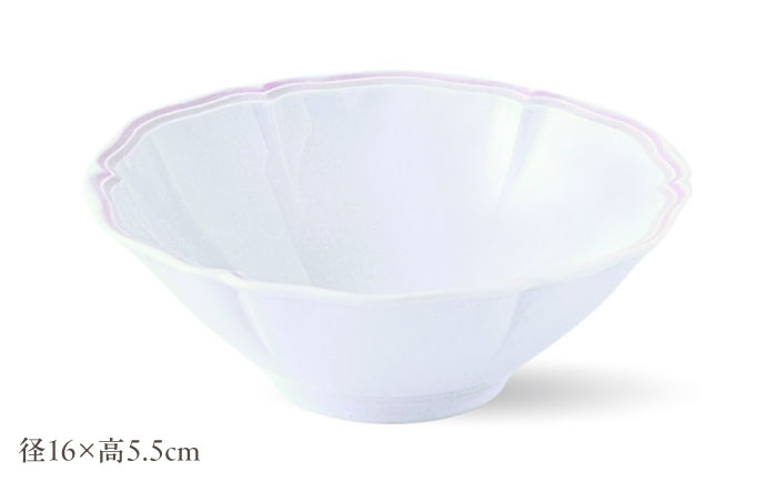 【波佐見焼】ombre de fleur ボウルM melodie pink 2個セット【翔芳窯】 [FE496]