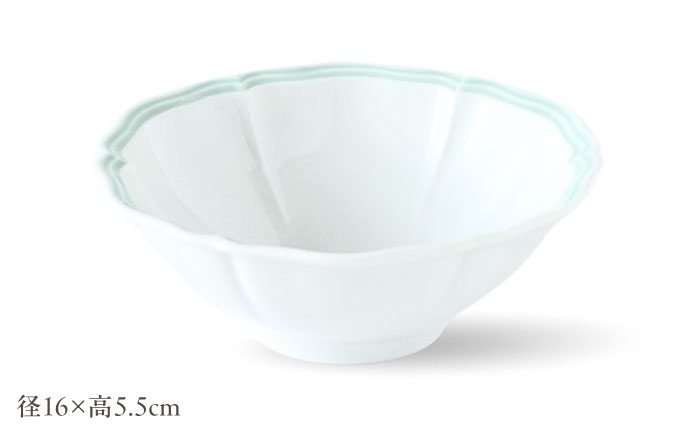 【波佐見焼】ombre de fleur ボウルM melodie green 4個セット【翔芳窯】 [FE499]