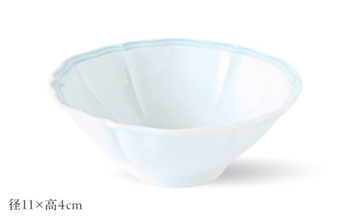 【波佐見焼】ombre de fleur ボウルS melodie blue 5個セット【翔芳窯】 [FE503]