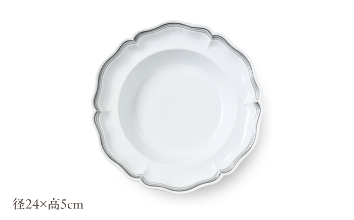 【波佐見焼】ombre de fleur ボウルL melodie gray 4枚【翔芳窯】 [FE553]