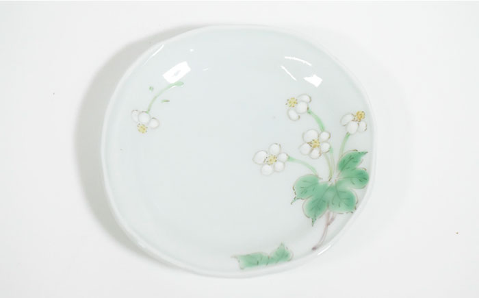 【波佐見焼】小花紋 小皿 3枚セット【藍水】 [GB37]