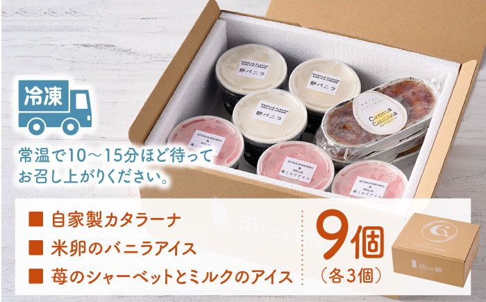【こだわり濃厚米卵と地元特産フルーツ使用！】こめたまバラエティセット3種9個入り デザート スイーツ お菓子 アイス ギフト  【氷窯アイス こめたま】 [GF02]