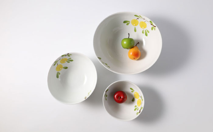 【波佐見焼】なる実　ボールセット 大・中・小【大貴セラミックス】 [HF12]