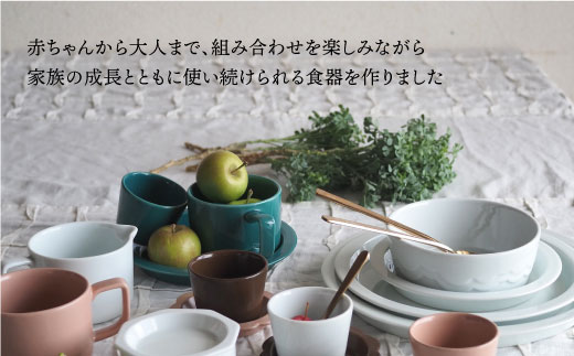 【波佐見焼】teteeat 子供食器 グリーン ボウル プレート 小皿 4点セット 食器 皿 【堀江陶器】 [JD125]