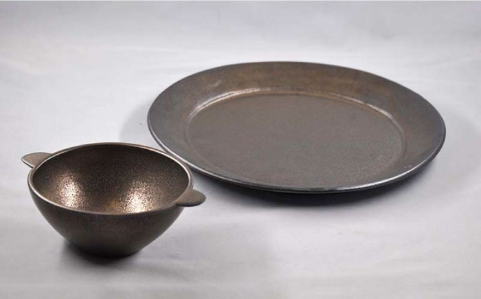 【波佐見焼】金彩釉 手付き鉢 ボウル 3個セット【堀江陶器】 [JD166]