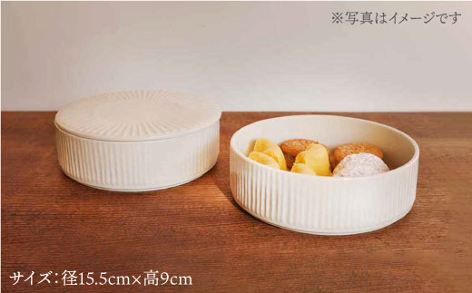 【波佐見焼】h+ 丸型のお重 せん 二段 食器 皿 【堀江陶器】 [JD79]