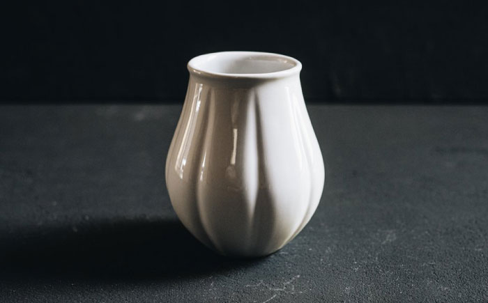 【波佐見焼】つぼみ カップ 白つや 2個セット【イロドリ】 [KE15]