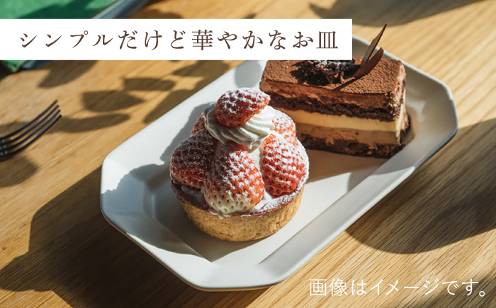 【波佐見焼】八角 プレート （中） 白マット釉 2枚セット 食器 皿【イロドリ】 [KE37]