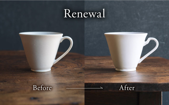 【波佐見焼】チューリップマグカップ 白マット釉 2個セット【イロドリ】 [KE62]