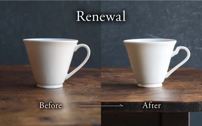 【波佐見焼】チューリップマグカップ ミルク色 2個セット【イロドリ】 [KE63]