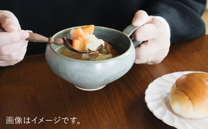 【波佐見焼】スープのためのカップ（アンティークグリーン） 2個セット 食器 皿【イロドリ】 [KE65]