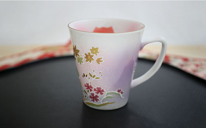 【波佐見焼】赤富士 あけぼのプレミアム マグカップ ピンク【葉山窯】 [KF04]