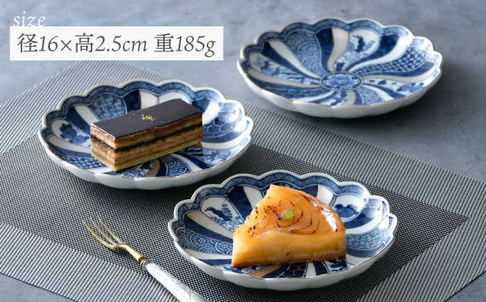 【波佐見焼】銀彩祥瑞 プレート16cm 3枚セット 食器 ケーキ皿【石丸陶芸】 [LB88]