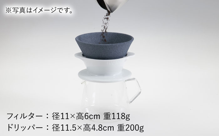 【波佐見焼】ハサミフィルター コーヒーフィルター （ブルー）【マックリカフェ】 [LC16]