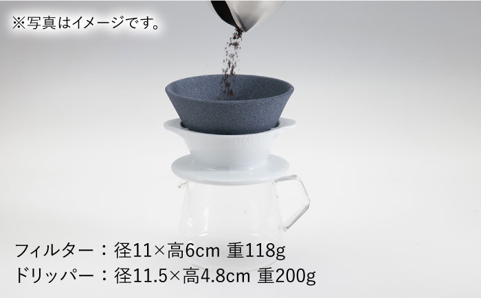 【波佐見焼】ハサミフィルター コーヒーフィルター （ブラック）【マックリカフェ】 [LC17]