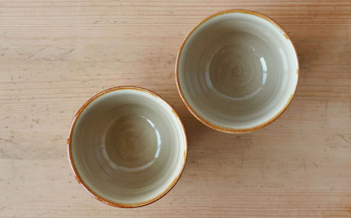 【波佐見焼】SHINOGI カップ 小 2点セット 黄瀬戸【studio wani】 [MB67]