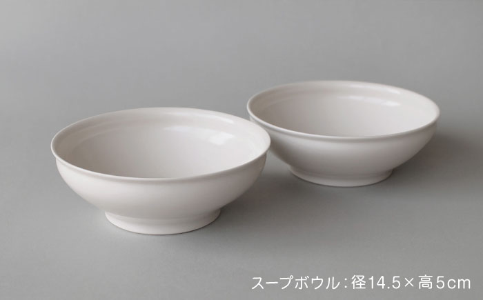 【波佐見焼】KINU スープボウル 2点セット（艶あり）【studio wani】 [MB91]