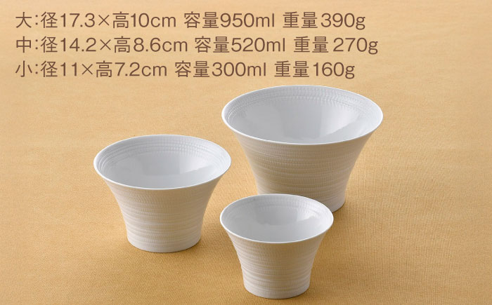 【波佐見焼】ボウルセット ホワイト オリジナルセット 5点【トーエー/舘山堂】 [NB161]