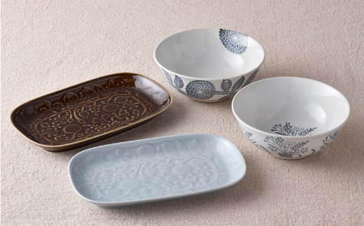 【波佐見焼】プレート どんぶり 含む オリジナルセットアップ商品【陶芸ゆたか/大貴セラミックス】 [NB50]