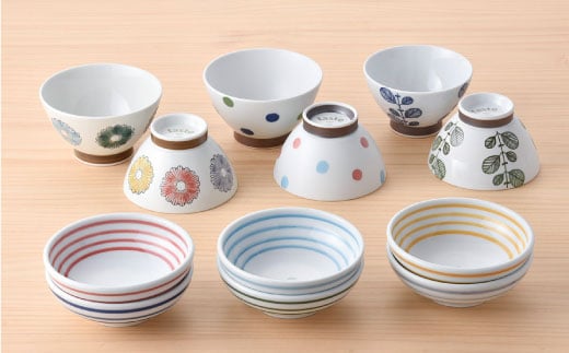 【波佐見焼】オリジナルセットアップ商品 茶碗 小鉢【新生和/西日本陶器】 [NB65]