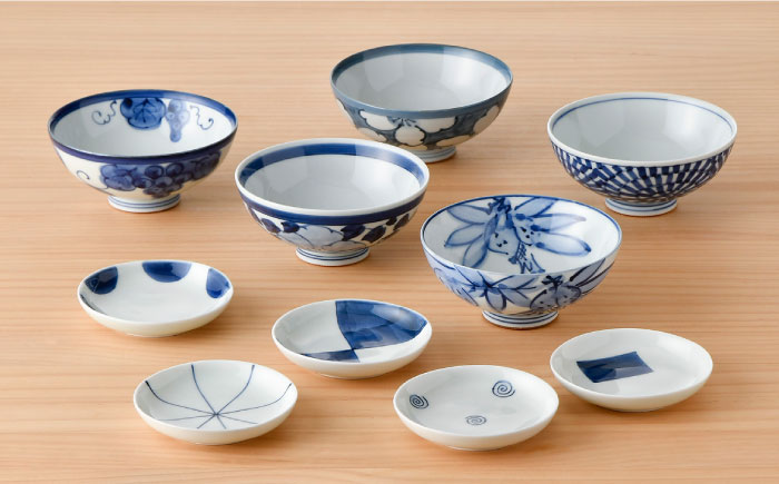 【波佐見焼】オリジナルセットアップ商品 茶碗 小皿【不二商店/堀江陶器】 [NB68]