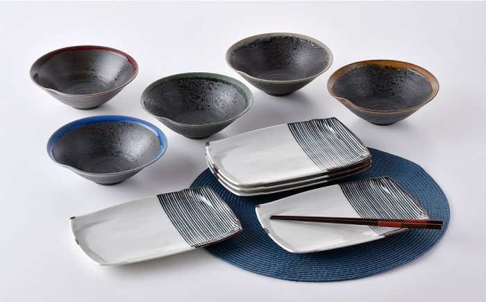 NB 96【波佐見焼】大人気の波佐見焼 ボウル 角皿 含む オリジナルセットアップ商品【不二商店/マルミツ】 [NB96]