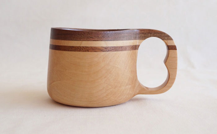 wooden 木製 マイ マグカップ （M）ククサ【木の工房あんくるうっど】 [NC09]
