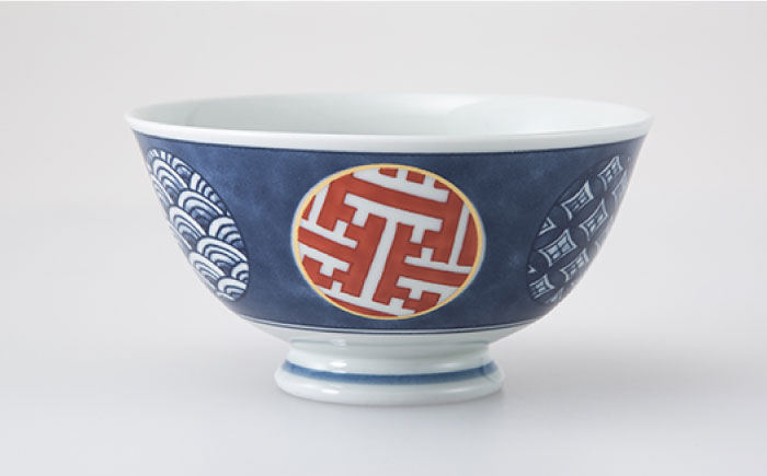 【波佐見焼】染錦文様 飯碗揃 茶碗 5点セット【西海陶器】 1 20635 [OA247]