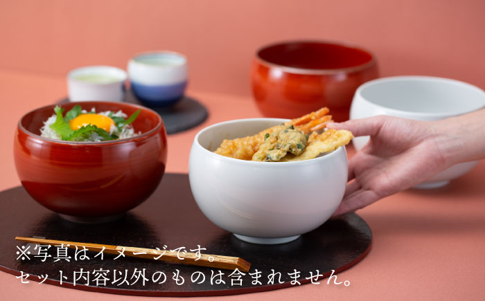 【波佐見焼】丼 赤 赤巻 3点セット どんぶり 丼ぶり【西海陶器】 85599 3 [OA253]