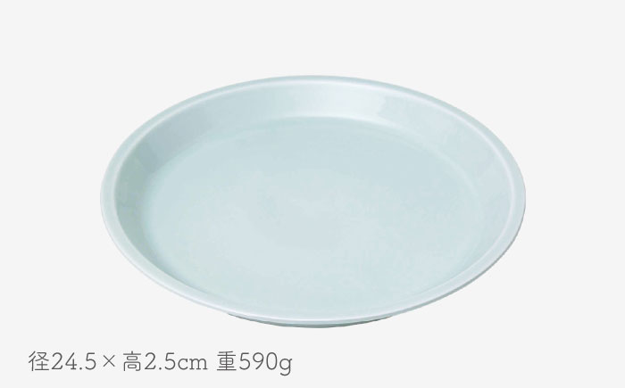 【波佐見焼】es 24cm プレート ボウル S 2点セット 青磁釉 ペア【西海陶器】 49330 1 49335 1 [OA266]