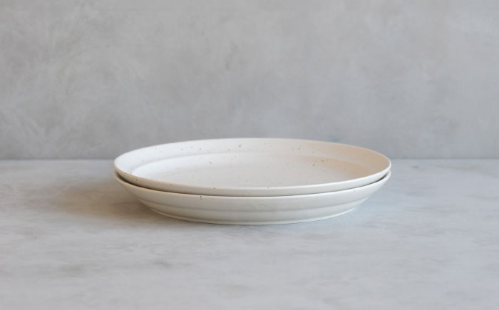 【波佐見焼】 リムプレート ナチュラル 2点セット 【西海陶器】 [OA396]