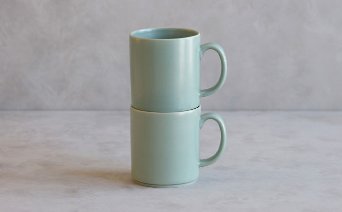 【波佐見焼】 スタンダードマグ ミントグリーン 2点セット 【西海陶器】 [OA405]