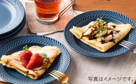 【波佐見焼】ローズマリー (デニム)5.5寸 プレート 5枚セット【福田陶器店】 [PA186]