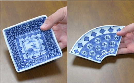 【波佐見焼】和波佐見紋 絵変わり十二種 小皿 小鉢 揃え 各五枚ずつ 食器 皿 【福田陶器店】 [PA27]