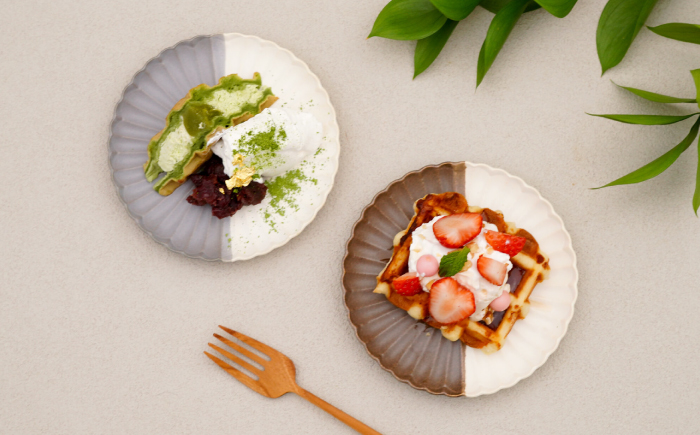 【波佐見焼】花しのぎ 取皿 ペア ハーフカラー 栗・グレー【団陶器】 [PB174]