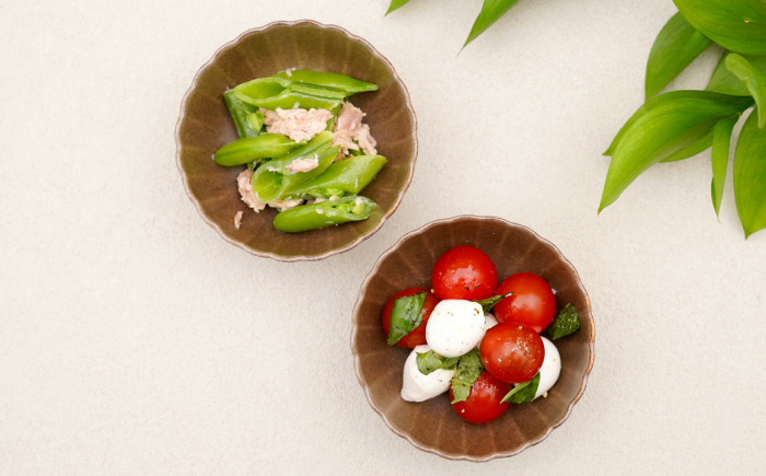 【波佐見焼】花しのぎ 丸小付 ペア 栗【団陶器】 [PB186]