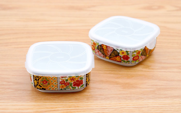 【波佐見焼】角パック 古伊万里絵変り 2柄セット 扇牡丹・木甲牡丹【団陶器】 [PB220]