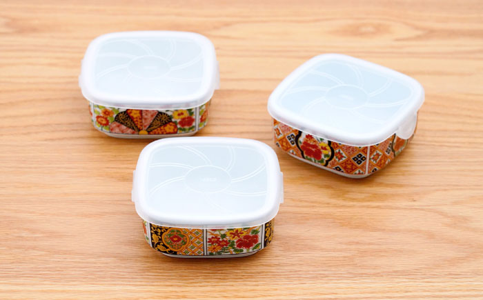 【波佐見焼】角パック 古伊万里絵変り 3柄セット 扇牡丹・格子牡丹・木甲牡丹【団陶器】 [PB221]