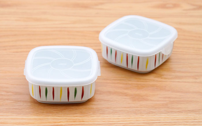 【波佐見焼】角パック 錦十草 2個セット【団陶器】 [PB224]