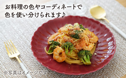 【波佐見焼】花しのぎ ペア 大皿 (藍・紅)【団陶器】 [PB48]