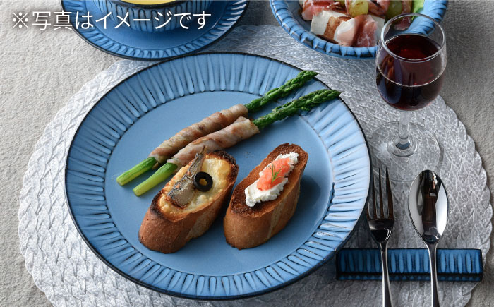 【波佐見焼】蒼鎬 プレート 大小3枚セット 取り皿 大皿 食器 【利左エ門窯】 [QB46]