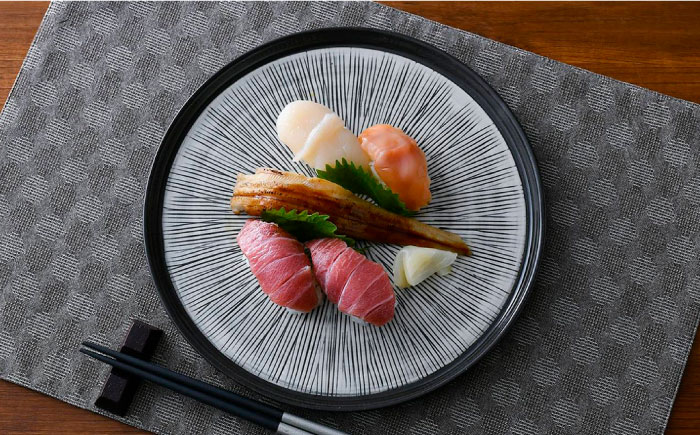 【波佐見焼】Sen・彫 プレート L 24cm【利左エ門窯】 [QB49]