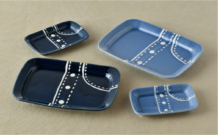 【波佐見焼】デニパン スクエア プレート 2枚セット 食器 角皿 取り皿【トーエー】 [QC50]